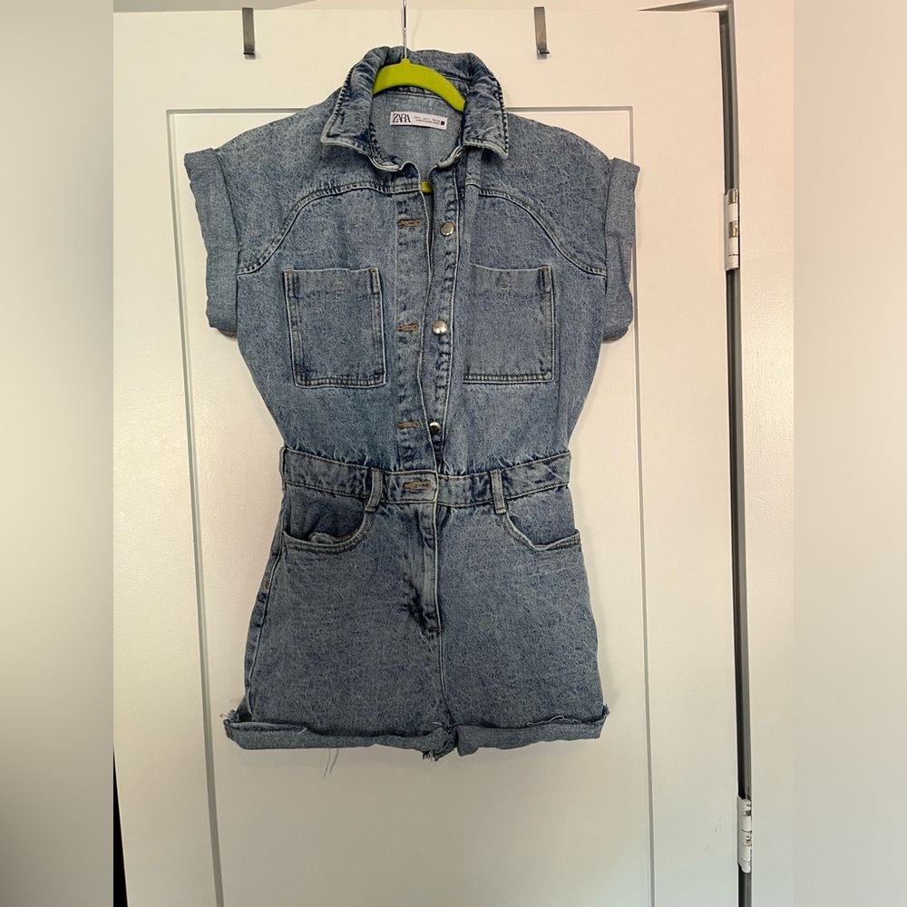 Zara Denim Romper